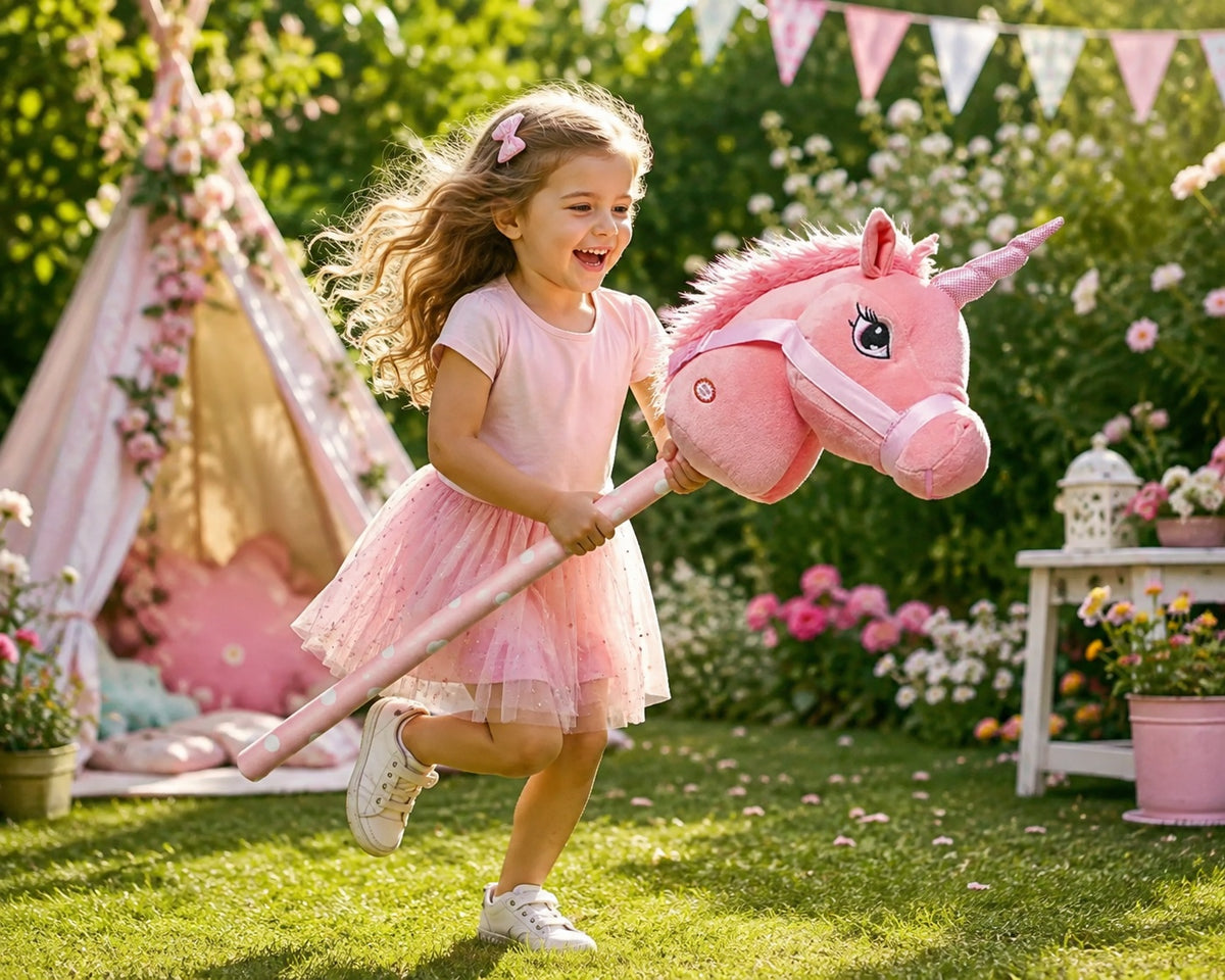 Kids Hobby Horse or Unicorn with Galloping Neighing Sounds